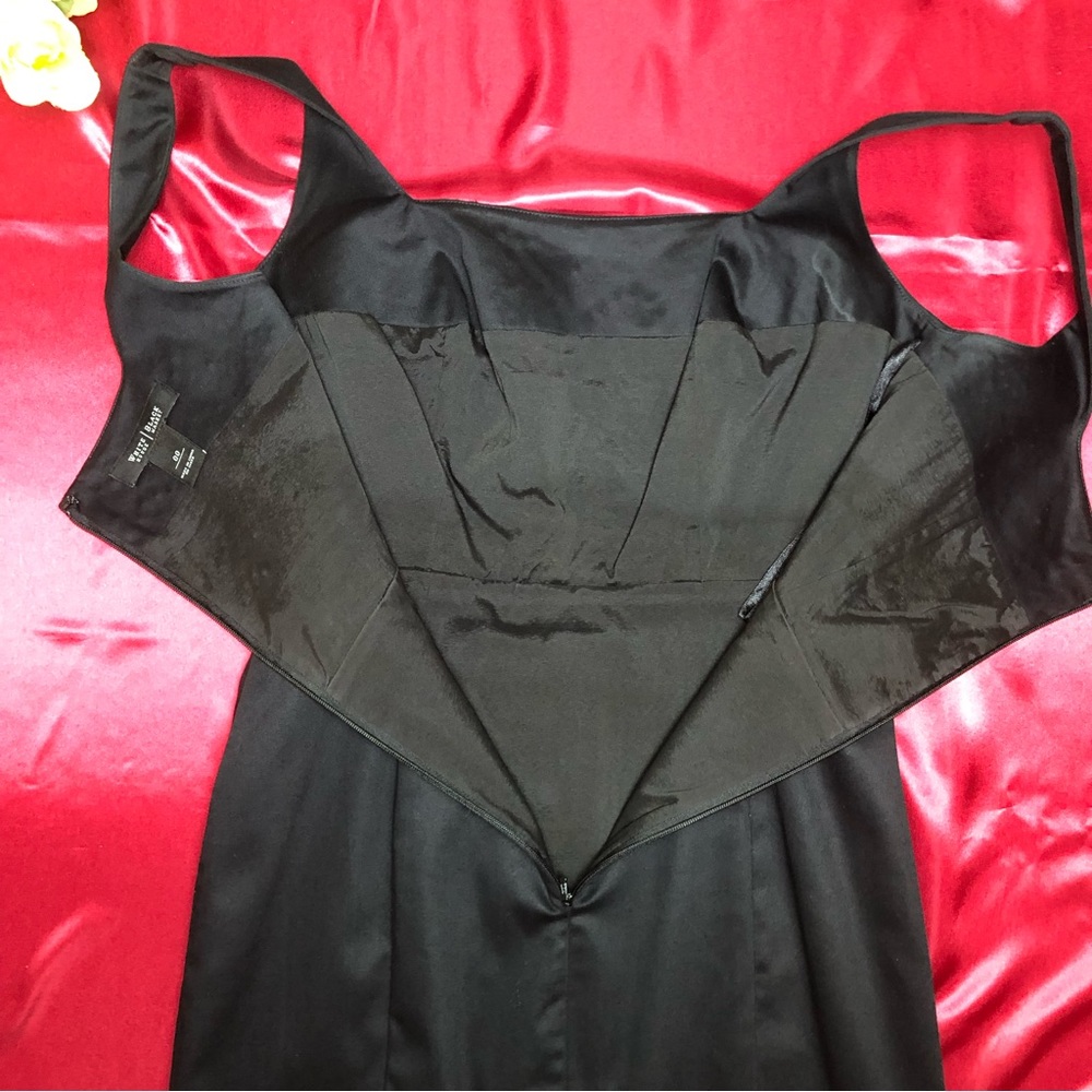 White House Black Market (WHBM) Black & White Embroidered Sheath Dress - Picture 8 of 11